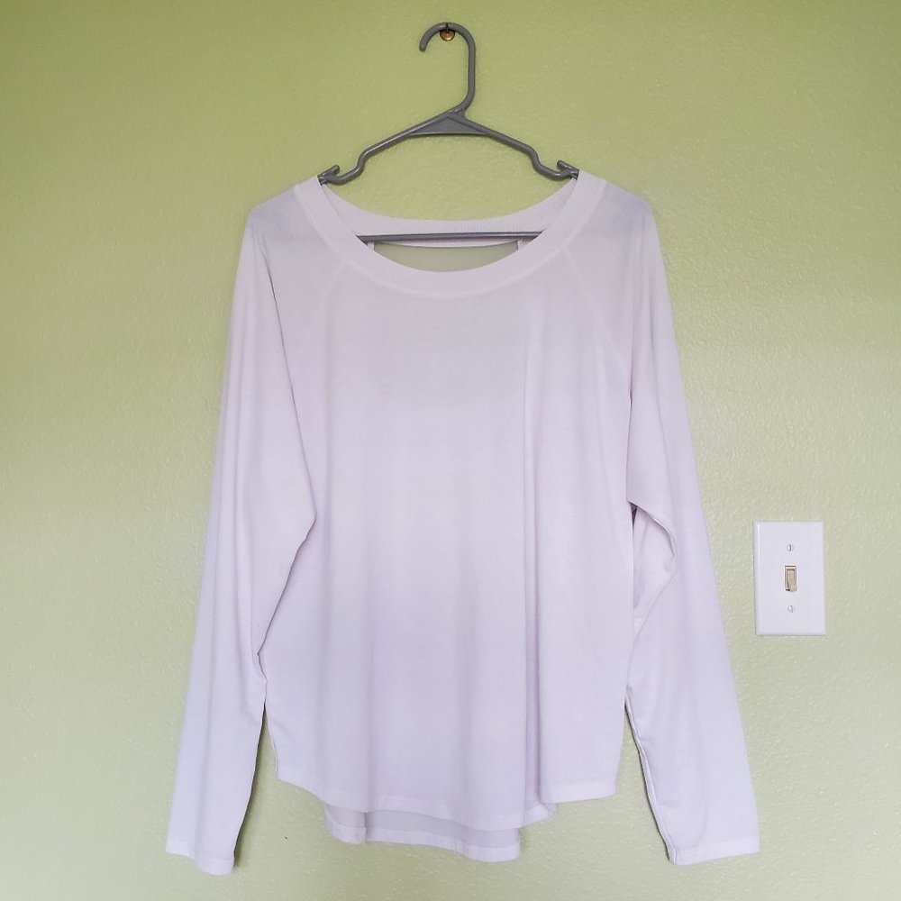 Athleta Topanga Top white long sleeve